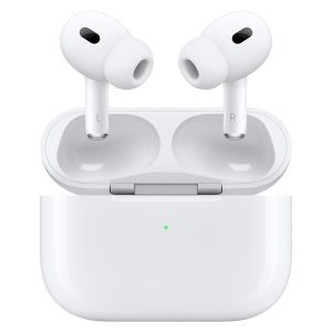 هدفون بلوتوثی اپل مدل AirPods Pro 2nd Generation با نویز کنسلینگ فعال (ANC)، نویز کنسلینگ میکروفون (ENC)، درگاه شارژ USB Type-C، با قابلیت شارژ بی‌سیم، دارای میکروفون دوگانه از نوع Beamforming، مقاومت در برابر رطوبت و عرق