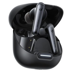 هدفون بلوتوثی انکر مدل Soundcore Liberty 4 NC با نویز کنسلینگ فعال (ANC)، درگاه شارژ USB Type-C، پشتیبانی از فرمان لمسی، مقاوم در برابر پاشش آب