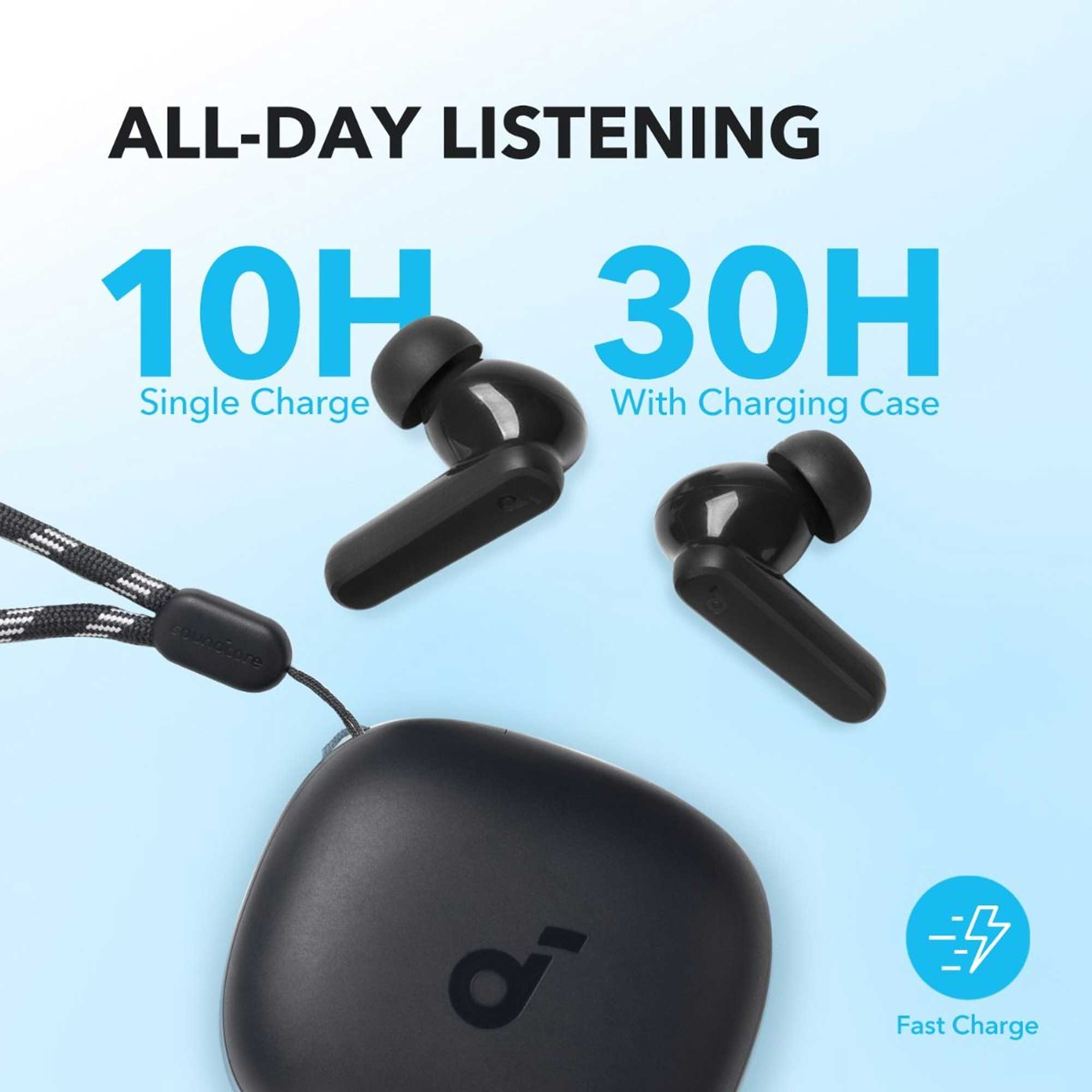 هدفون بلوتوثی انکر مدل SoundCore R50i A3949 بدون قابلیت نویز کنسلینگ، درگاه شارژ USB Type-C، دارای فناوری AI-Enhanced Calls برای کاهش نویز و بهبود مکالمات، مقاوم در برابر رطوبت و عرق - Image 11